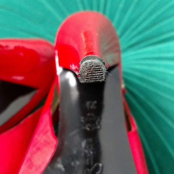 Report red slingback sz 7.5 - Picture 6 of 8
